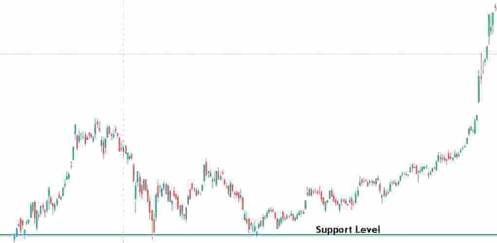 Using support level for placing stop-losses